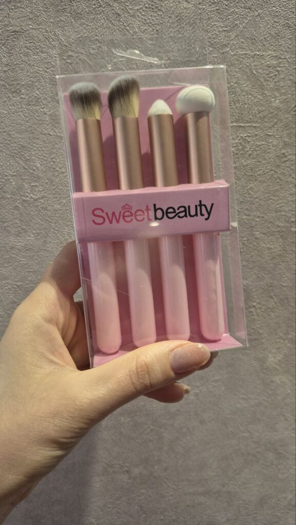 ست براش صورتی ۴ تکه sweet beauty ست براش کاربردی