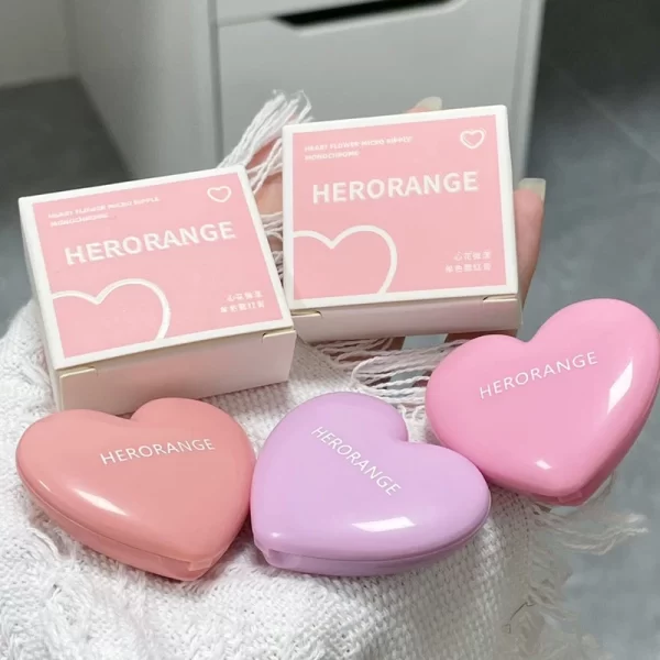 رژگونه قلبی پینترستی herorange رژگونه کرمی قلبی