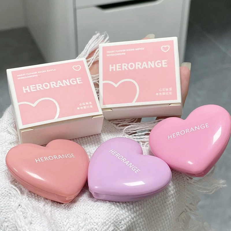 رژگونه قلبی پینترستی herorange رژگونه کرمی قلبی